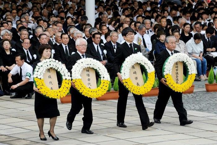 Thousands of people, including ageing survivors and relatives of victims, observed a minute's silence in Nagasaki at 11:02 am, the exact moment that the blast struck on August 9, 1945 in the closing days of World War II