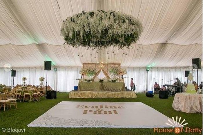 The Set-up for Evaline and Paul's wedding