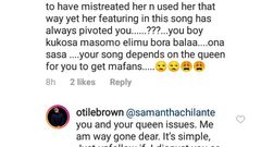 Otile Brown threatens fan over Vera Sidika comment
