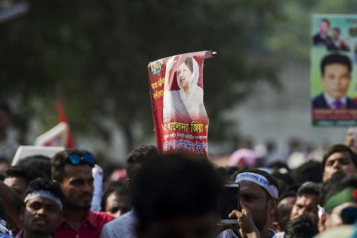 The beleaguered opposition's leader Khaleda Zia has been jailed for corruption and barred from running in December's general election