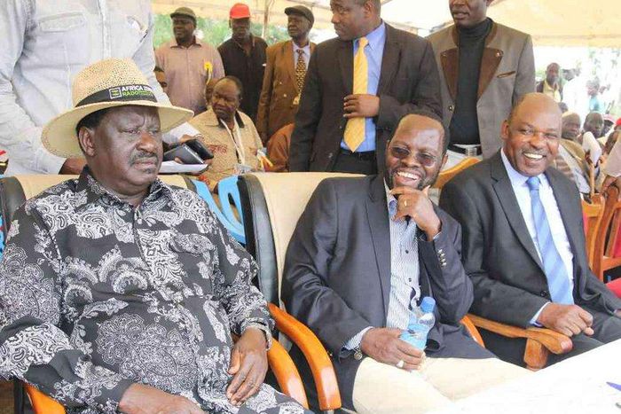 File image of Raila Odinga with Anyang Nyongo