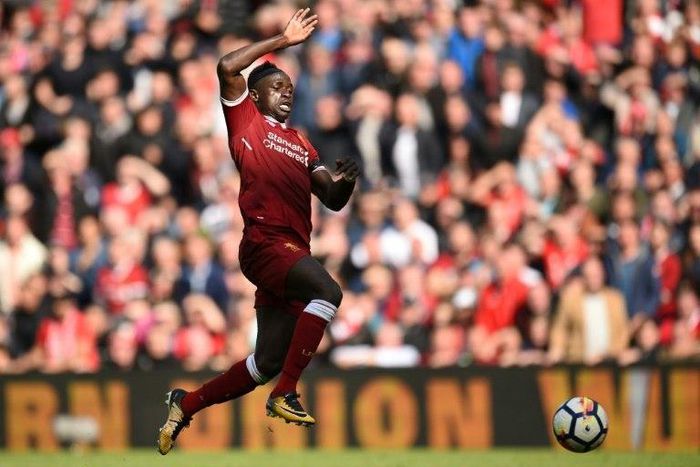 Liverpool's Sadio Mane chases the ball during their English Premier League match against Crystal Palace, at Anfield in Liverpool, on August 19, 2017