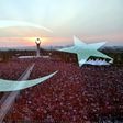 People attend the opening ceremony of the July 15 martyrs’ monument in Ankara on July 16, 2017