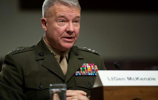 Lieutenant General Kenneth McKenzie, nominee to lead Central Command, testifies during a Senate Armed Service Committee confirmation hearing