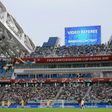 Players wait for a decision on a goal by video assistant referees on June 19, 2017