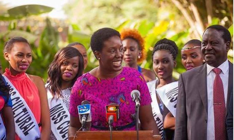Rosemary Odinga with her father Raila Odinga at a past event