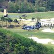 US THAAD missile defence equipment being set up at a former golf course in South Korea's Seongju county in April. US troops began delivering the missile defence system that has infuriated China amid heightened tensions over the North's nuclear ambition...