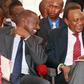 Nasa leader Kalonzo Musyoka (right), President Uhuru Kenyatta and Deputy President William Ruto at a past function in Kericho.