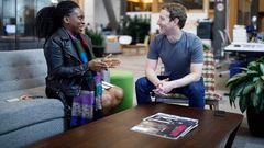 Lola Omolola and Mark Zuckerberg