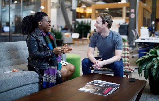 Lola Omolola and Mark Zuckerberg