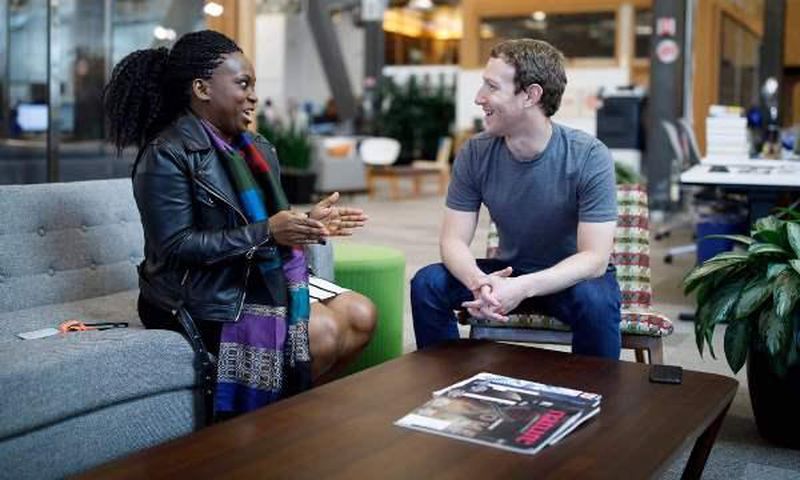 Lola Omolola and Mark Zuckerberg
