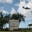 The entrance to Andersen air force base in the town of Yigo on Guam island - Guam is home to two large US military installations and more than 6,000 military personnel
