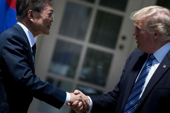 US President Donald Trump and South Korean President Moon Jae-in have been at odds over how best to rein in Pyongyang's nuclear and ballistic missile programs