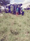 The accident in which 3 KDF officers lost their lives along the Nairobi-Mombasa road.