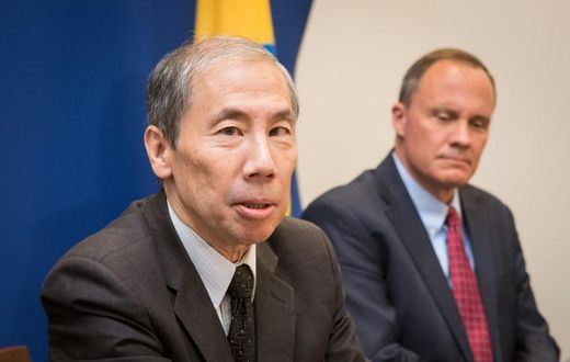 The US embassy in Somalia has been closed since the country's civil war in 1991, but the US has reestablished a permanent diplomatic presence in Somalia, and career diplomat Donald Yamamoto (pictured December 2017) has taken office as ambassador