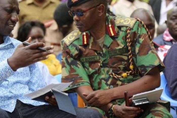 File image of DP Ruto with IG Joseph Boinet