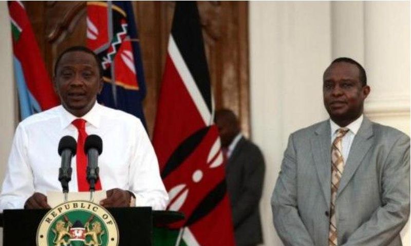 President Uhuru Kenyatta and CS Treasury Hentry Rotich. The government has redeployed accountant officers who have qualified president's order on lifestyle audit