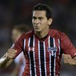 Midfielder Ganso, of Brazilian team Sao Paulo, celebrates after scoring against Argentina's River Plate during their Libertadores Cup group 1 football match at the "Monumental" stadium in Buenos Aires, on March 10, 2016