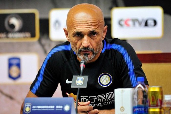 Inter Milan boss Luciano Spalletti speaks at a press conference a day before the International Champions Cup football match between Olympique Lyonnais and Inter Milan in Nanjing, in China's eastern Jiangsu province on July 23, 2017