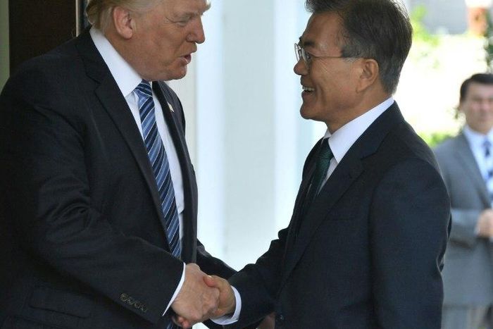 US President Donald Trump and South Korean President Moon Jae-in have been at odds how best to rein in Pyongyang's nuclear and ballistic missile programs