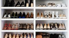 A closet-like shoe rack. You may not have enough space but you can maximize on the available space to make a shoe rack out of it.