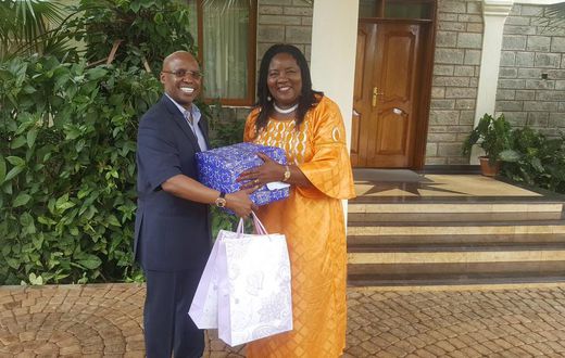 Billionaire Businessman gifts Ida Odinga at her Bondo home