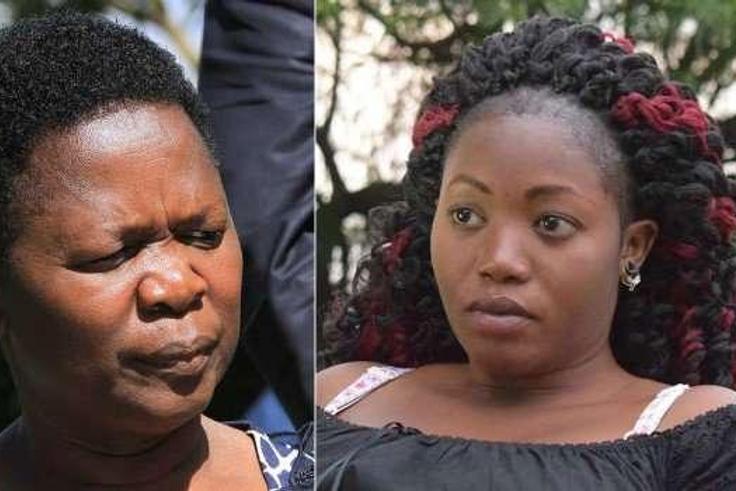 Migori Governor Okoth Obado’s wife Helen (left) and Sharon Otieno (right)