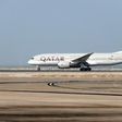 A file photo from July 20, 2017 shows a Qatar Airways plane on the runway at Hamad International Airport in Doha