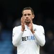 Swansea City's Icelandic midfielder Gylfi Sigurdsson applauds supporters after the English Premier League football match agaisnt Manchester City February 5, 2017