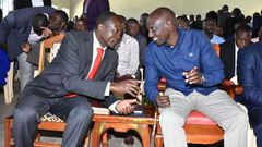 Migori Governor Okoth Obado with DP William Ruto. Boni Khalwale lectures top city lawyer after remarks on Obado's friendship with Ruto