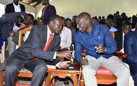 Migori Governor Okoth Obado with DP William Ruto. Boni Khalwale lectures top city lawyer after remarks on Obado's friendship with Ruto
