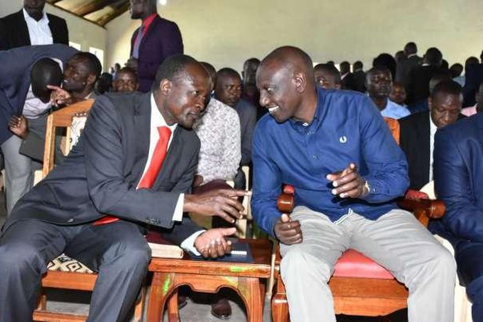Migori Governor Okoth Obado with DP William Ruto. Boni Khalwale lectures top city lawyer after remarks on Obado's friendship with Ruto