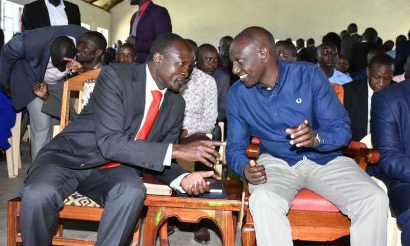 Migori Governor Okoth Obado with DP William Ruto. Boni Khalwale lectures top city lawyer after remarks on Obado's friendship with Ruto