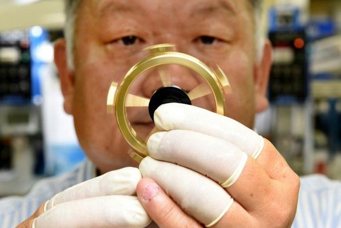 A subsidiary of precision machinery maker NSK set its sights on utilising the company's ball bearings, used in space satellites and computer disks, to make the Rolls Royce of fidget spinners, seen in this photo