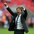 Chelsea's head coach Antonio Conte celebrates victory after an English Premier League football match against Tottenham Hotspur at Wembley Stadium in London, on August 20, 2017