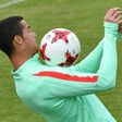 Portugal forward Cristiano Ronaldo trains in Saint Petersburg on June 23, 2017
