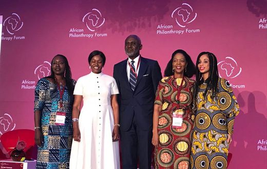 Nyokabi Kenyatta (extreme left) with fellow directors at the Kenyatta Trust