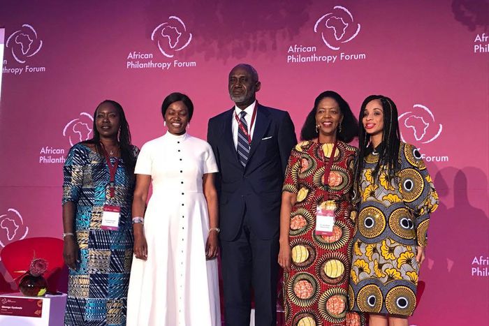 Nyokabi Kenyatta (extreme left) with fellow directors at the Kenyatta Trust