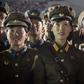 Soldiers watched a firework display in Pyongyang to celebrate the launch of North Korea's first ICBM
