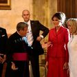 US First Lady Melania Trump and her French counterpart Brigitte Macron took in the highlights of Notre Dame cathedral in Paris with its rector Patrick Chauvet