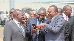 Senator Murkomen with President Uhuru Kenyatta and DP William Ruto