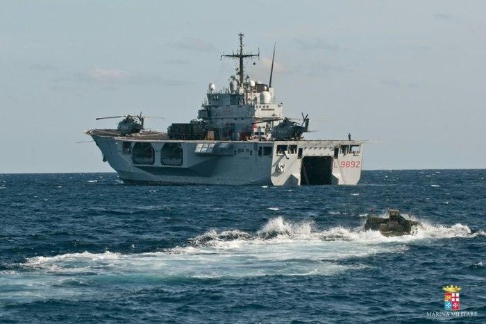 Italy sent a naval patrol boat to the Libyan capital Tripoli on Wednesday to begin discussing further support for the Libyan coastguard's efforts to stop traffickers