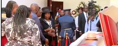 Public viewing of Raila Odinga's body at Kasarani Stadium