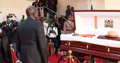 Public viewing of Raila Odinga's body at Kasarani Stadium