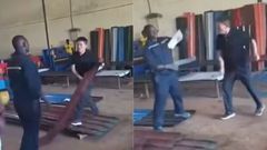 Screengrab image of the Kenyan worker who was caught on camera being assaulted by his Asian employer