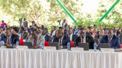 Governors at the 11th National and County Governments Coordinating Summit held at State House, Nairobi