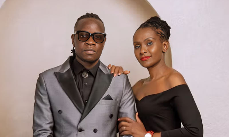 Singer Guardian Angel with his wife Esther Musila
