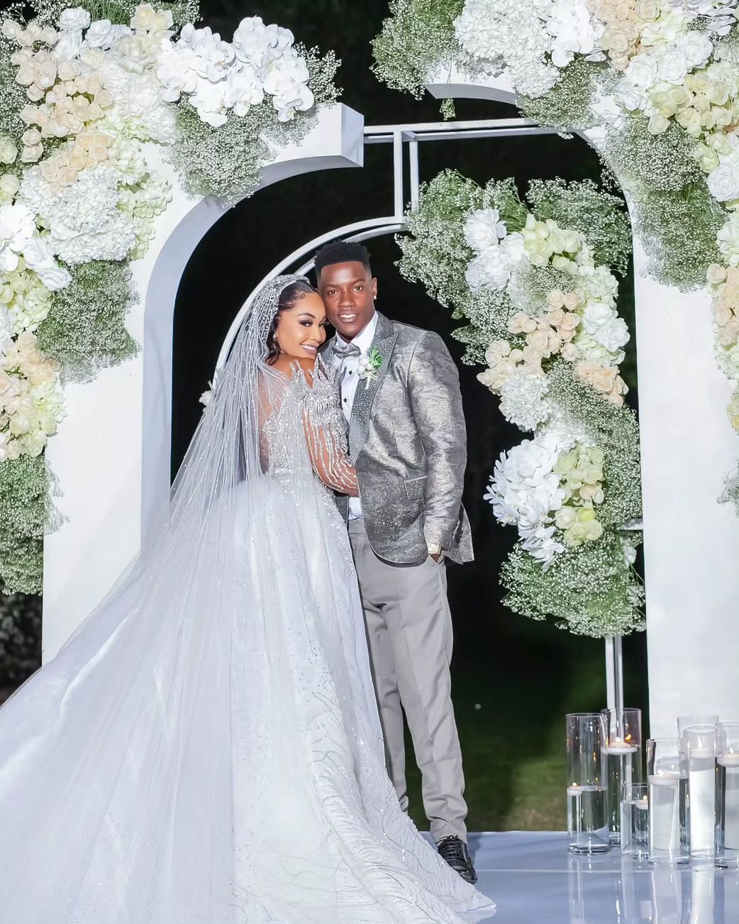 Zari Hassan and her husband Shakib Lutaaya on their wedding day in October 2023.