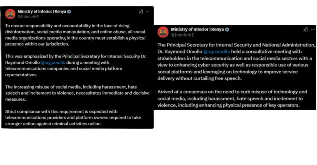 Interior ministry softens stance social media regulations in revised statement