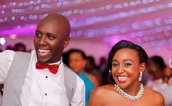 A past image of Dennis Okari and his ex-wife Betty Kyallo on their wedding Day in 2015